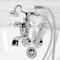 Kingston Brass Tub Wall Mount Clawfoot Tub Faucet with Hand Shower, Polished Chrome KS229PXC - alternate 5